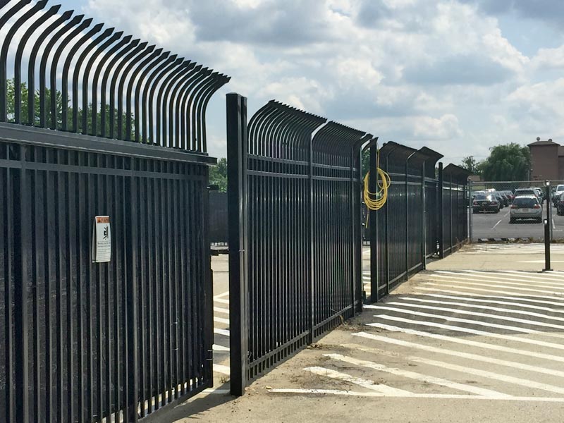 Tall black fencing around Immigration & Customs Enforcement Facility, Mt Laurel NJ